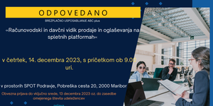 BREZPLAČNO USPOSABLJANJE ABC +  »Računovodski in davčni vidik prodaje in oglaševanja na spletnih platformah«
