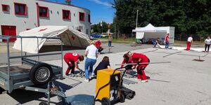 Ekipe Rdečega križa iz Maribora in Čakovca na skupnem usposabljanju za krizne razmere